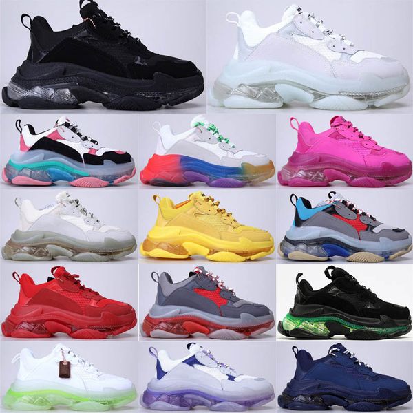 luxury paris triple s clear crystal sole 17fw platform dad sneakers beige neon green balck white women casual trainers mens designer shoes
luxury paris triple s clear crystal sole 17fw platform dad sneakers beige neon green balck white women casual trainers mens designer shoes