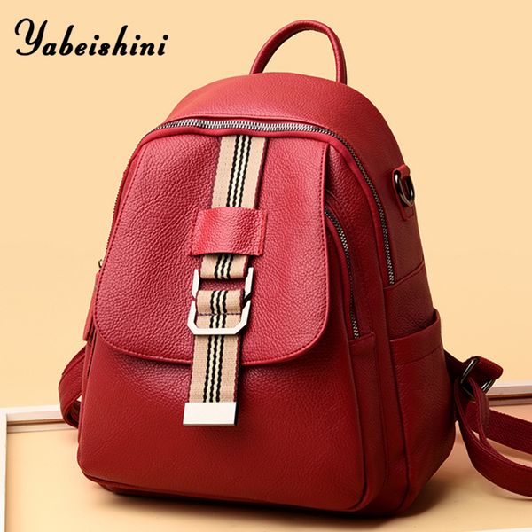 2021 casual leather designer backpack women large capacity backpacks for school teenagers girls travel backpack q1215, Black;red
2021 casual leather designer backpack women large capacity backpacks for school teenagers girls travel backpack q1215, Black;red