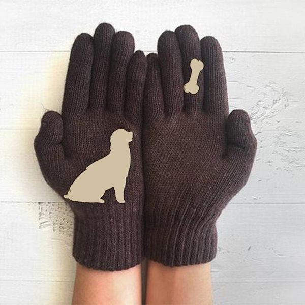 five fingers gloves fingerless women' winter for men ladies woolen full finger autumn outdoor warm dog bones printing cycling, Blue;gray
five fingers gloves fingerless women' winter for men ladies woolen full finger autumn outdoor warm dog bones printing cycling, Blue;gray