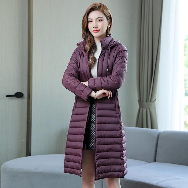 elegant slim long hooded winter parka casual solid color jacket women coat, Black
elegant slim long hooded winter parka casual solid color jacket women coat, Black