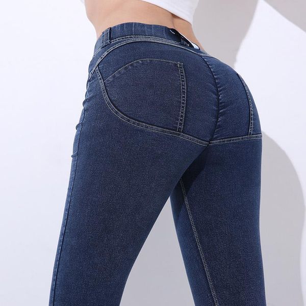 women jeans fashion high waist push up leggings skinny elastic female jeggings casual polyester button pencil jeans, Blue 
women jeans fashion high waist push up leggings skinny elastic female jeggings casual polyester button pencil jeans, Blue