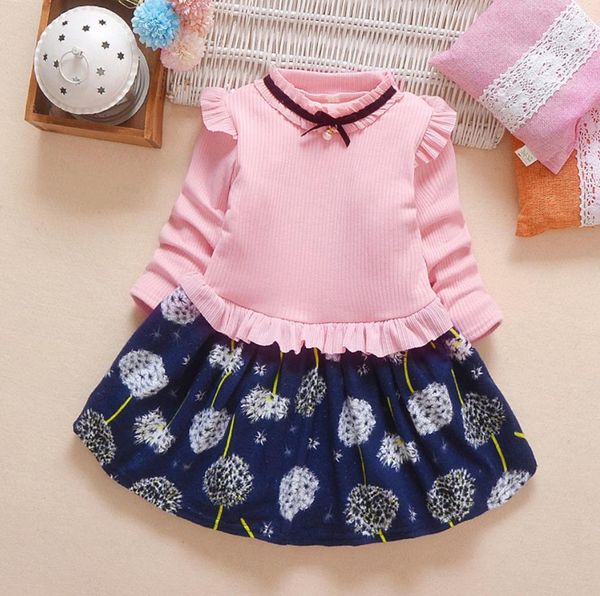 Baby Girl Clothes Designer Toddler Girls Floral Dresses Long Sleeve Children Mesh Dress Princess Dresses Boutique Baby Clothing DW6196