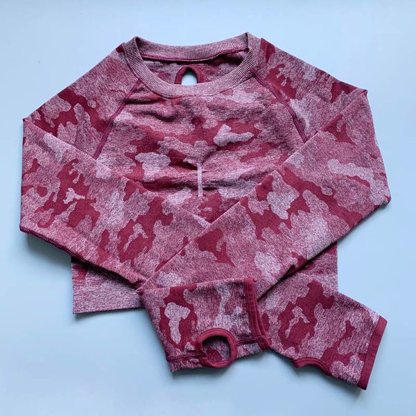 2021 new color camo seamless crop stretchy yoga soft long sleeve workout shirts gym shirt women i6yj, Gray
2021 new color camo seamless crop stretchy yoga soft long sleeve workout shirts gym shirt women i6yj, Gray