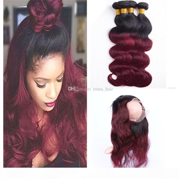 ombre burgundy pre plucked 360 lace band frontal with hair bundles dark root 1b 99j body wave hair extension with 360 lace frontal, Black;brown
ombre burgundy pre plucked 360 lace band frontal with hair bundles dark root 1b 99j body wave hair extension with 360 lace frontal, Black;brown