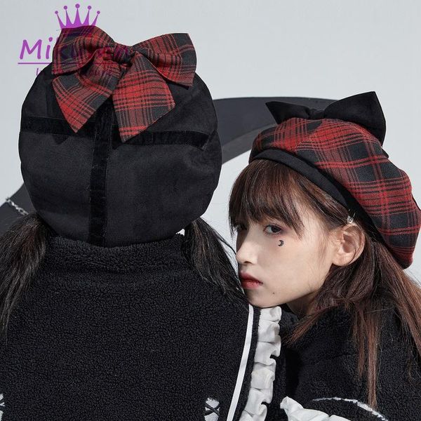 japanese harajuku style girl sweet bow plaid beret hats for women autumn fashion gothic lolita hats streetwear, Blue;gray
japanese harajuku style girl sweet bow plaid beret hats for women autumn fashion gothic lolita hats streetwear, Blue;gray