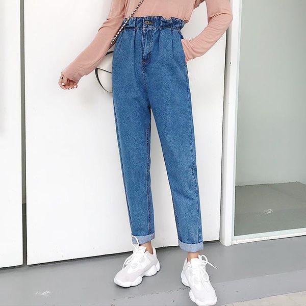 women's jeans women high waist vintage casual denim pants 2021 streetwear boyfriend retro cuffs ankle length trousers, Blue
women's jeans women high waist vintage casual denim pants 2021 streetwear boyfriend retro cuffs ankle length trousers, Blue
