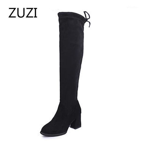 zuzi women's over-the-knee boots fall/winter 2020 high-heeled slimming lace-up stretch boots high thick-heeled1, Black
zuzi women's over-the-knee boots fall/winter 2020 high-heeled slimming lace-up stretch boots high thick-heeled1, Black