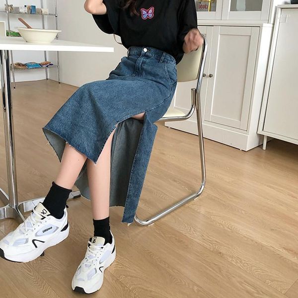 blue denim skirt women 2020 korean style vintage long jeans skirt side split high waist a line skirts long for womens(783701, Black
blue denim skirt women 2020 korean style vintage long jeans skirt side split high waist a line skirts long for womens(783701, Black