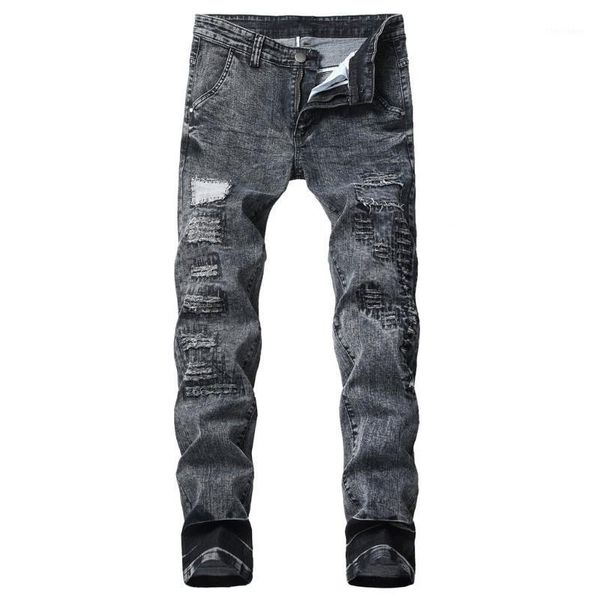 men's jeans mens fashion personality ripped slim fit pants classic denim designer trousers casual straight elasticity c11, Blue
men's jeans mens fashion personality ripped slim fit pants classic denim designer trousers casual straight elasticity c11, Blue