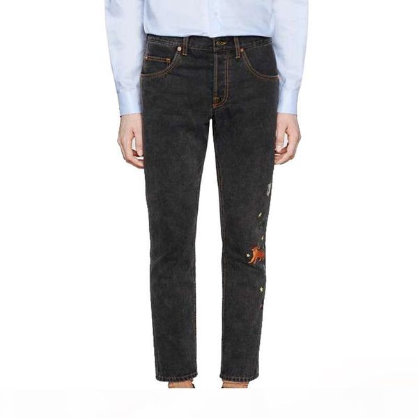 20ss animal flowers grass embroidery denim jeans straight black pants men women couple fashion trousers casual street cool hfhlkz044, Blue
20ss animal flowers grass embroidery denim jeans straight black pants men women couple fashion trousers casual street cool hfhlkz044, Blue