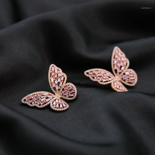 New fashion South Korea S925 silver needle hollow Earrings Trend Micro zircon inlay large butterfly temperament Earrings female1, Golden;silver
New fashion South Korea S925 silver needle hollow Earrings Trend Micro zircon inlay large butterfly temperament Earrings female1, Golden;silver