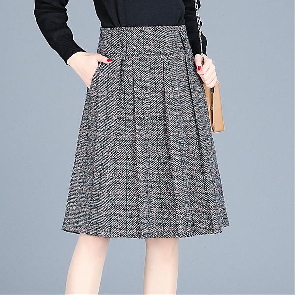 2020 autumn amp winter new arrival vintage plaid skirt woolen pleated skirt korean style high waist skirt ing, Black
2020 autumn amp winter new arrival vintage plaid skirt woolen pleated skirt korean style high waist skirt ing, Black