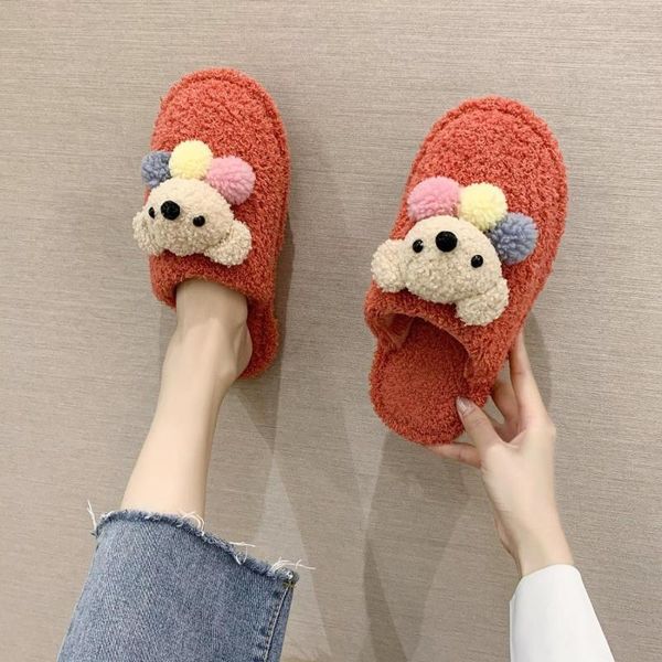slippers winter shoes for women 2021 cartoon bear plush girls cute indoor fashion wild warm soft non-slip ladies cotton, Black
slippers winter shoes for women 2021 cartoon bear plush girls cute indoor fashion wild warm soft non-slip ladies cotton, Black