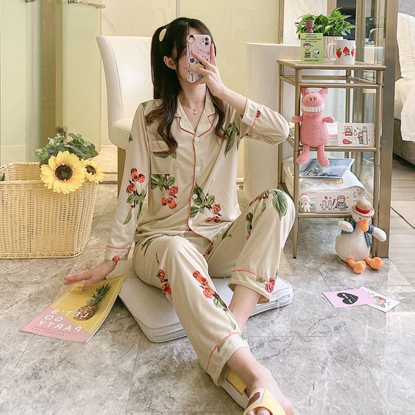 wholesale autumn winter casual long-sleeved pajamas set for women sleepwear suit female homewear 2 piece thin section loungewear h1210, Black;red
wholesale autumn winter casual long-sleeved pajamas set for women sleepwear suit female homewear 2 piece thin section loungewear h1210, Black;red
