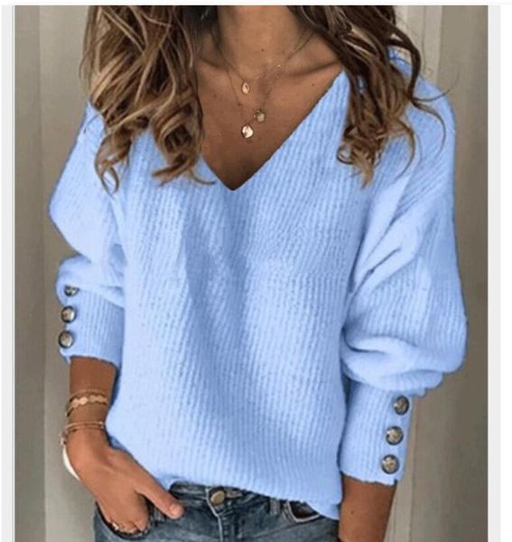 new style sweater women's solid colored pullover long sleeve sweater v neck 201031, White;black
new style sweater women's solid colored pullover long sleeve sweater v neck 201031, White;black