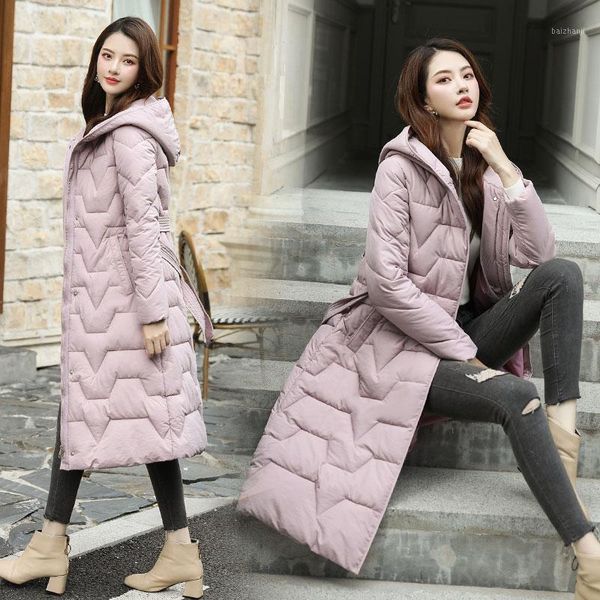 tide women winter knee thicken long down cotton jacket hooded windbreaker coat collect waist design1, Black
tide women winter knee thicken long down cotton jacket hooded windbreaker coat collect waist design1, Black