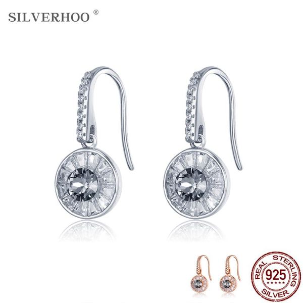 SILVERHOO 925 Sterling Silver Earrings For Women Trendy Round Full Cubic Zirconia Drop Earring Fine Anti-Allergy Silver Jewelry
SILVERHOO 925 Sterling Silver Earrings For Women Trendy Round Full Cubic Zirconia Drop Earring Fine Anti-Allergy Silver Jewelry