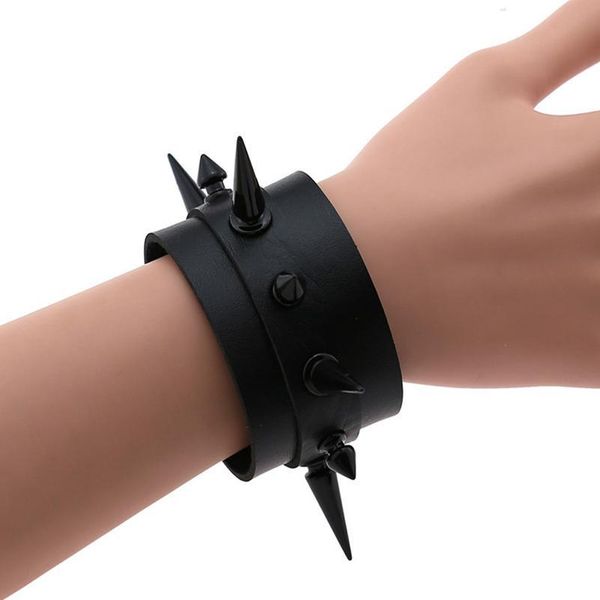 women men bracelet fashion metal spikes rivet stud wide cuff leather punk gothic rock bangle bracelet men jlladf, White
women men bracelet fashion metal spikes rivet stud wide cuff leather punk gothic rock bangle bracelet men jlladf, White