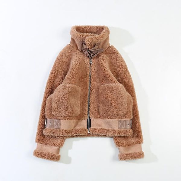 soft thicken sheep shearling coat female 2020 winter new grain lamb fur short korean loose composite fur one1, Black
soft thicken sheep shearling coat female 2020 winter new grain lamb fur short korean loose composite fur one1, Black