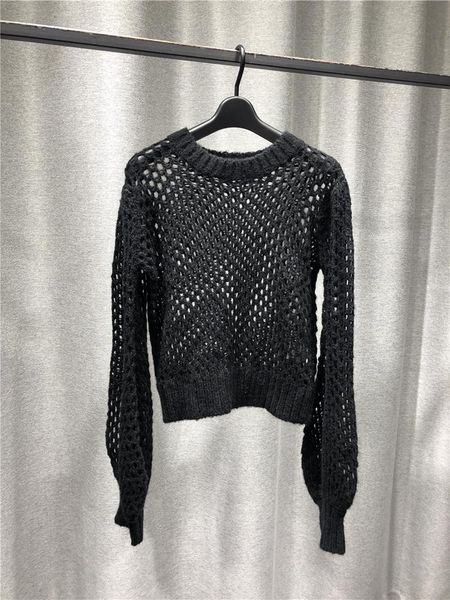 women sweaters autumn style fashion casual long sleeve round neck wool knitted pullover hollowed out design threaded collar cuff, White;black
women sweaters autumn style fashion casual long sleeve round neck wool knitted pullover hollowed out design threaded collar cuff, White;black
