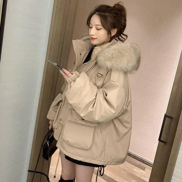 little white duck down han edition loose tooling down jacket jacket female in 2021 the new winter more bigger sizes, Black
little white duck down han edition loose tooling down jacket jacket female in 2021 the new winter more bigger sizes, Black