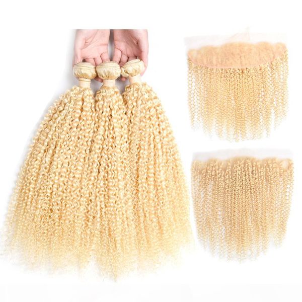 smoora 613 blonde bundles with frontal peruvian remy kinky curly 3 bundles with 13*4 lace frontal closure baby hair 10-40 inch, Black
smoora 613 blonde bundles with frontal peruvian remy kinky curly 3 bundles with 13*4 lace frontal closure baby hair 10-40 inch, Black