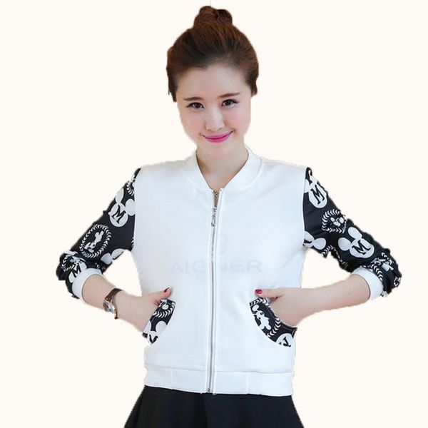 black white autumn winter cotton slim baseball jacket zipper casual coat big size s-3xl student girl jackets clothes, Black;brown
black white autumn winter cotton slim baseball jacket zipper casual coat big size s-3xl student girl jackets clothes, Black;brown