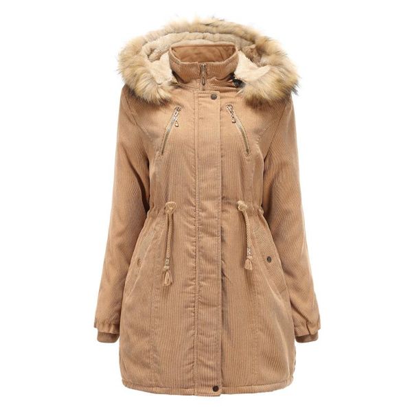 women's down & parkas 2021 long women outwear velvet thicken hooded coat adjustable waist winter warm fleece parka female plus size, Black
women's down & parkas 2021 long women outwear velvet thicken hooded coat adjustable waist winter warm fleece parka female plus size, Black