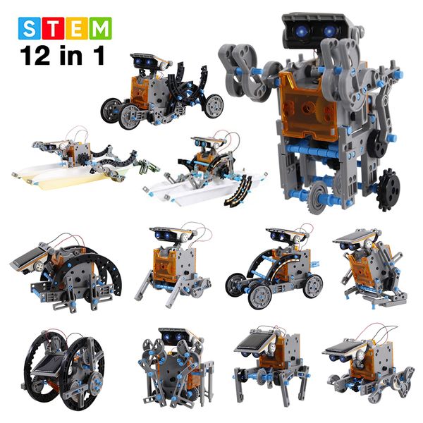 12 in 1 educational solar robot 190 pieces kit solar powered motorized engine and gears diy assembled blocks toy for kids q0115
12 in 1 educational solar robot 190 pieces kit solar powered motorized engine and gears diy assembled blocks toy for kids q0115