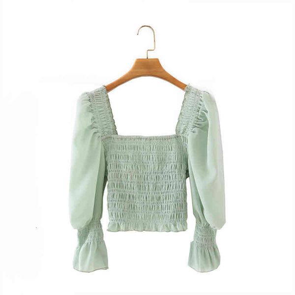 pleated solid women square collar long puff sleeve backless elastic waist skinny blusas lady elegant autumn slim blouse, White
pleated solid women square collar long puff sleeve backless elastic waist skinny blusas lady elegant autumn slim blouse, White