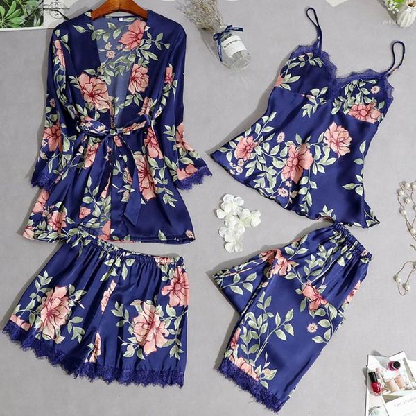 women's robe & gown sets lace bathrobe + night dress 4 four pieces sleepwear womens sleep set faux silk robe femme lingerie1, Black;red
women's robe & gown sets lace bathrobe + night dress 4 four pieces sleepwear womens sleep set faux silk robe femme lingerie1, Black;red