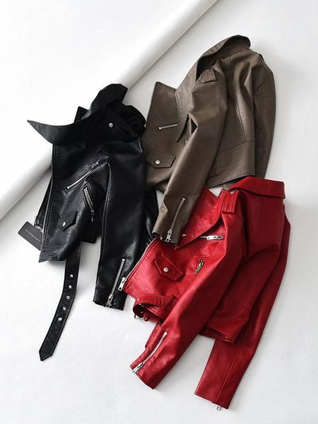 women fashion red pu black motorcycle leather short style faux leahter biker jacket chaqueta mujer1
women fashion red pu black motorcycle leather short style faux leahter biker jacket chaqueta mujer1