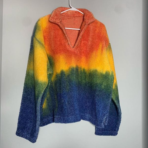 high street casual sweater rainbow tie-dye fleece fleece pullover men's fashion jacket 2021 new, Black
high street casual sweater rainbow tie-dye fleece fleece pullover men's fashion jacket 2021 new, Black