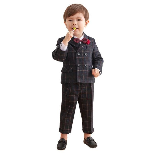 flower boys plaid jacket+vest pants bowtie 4pcs wedding suit gentleman kids birthday dress children formal party costume 2-12 t, White
flower boys plaid jacket+vest pants bowtie 4pcs wedding suit gentleman kids birthday dress children formal party costume 2-12 t, White