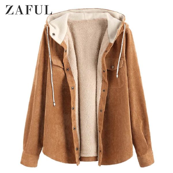 zaful corduroy fleece lining hooded jacket women pocket warm casual outwear long coat autumn winter ladies hoodies overcoat, Black;brown
zaful corduroy fleece lining hooded jacket women pocket warm casual outwear long coat autumn winter ladies hoodies overcoat, Black;brown