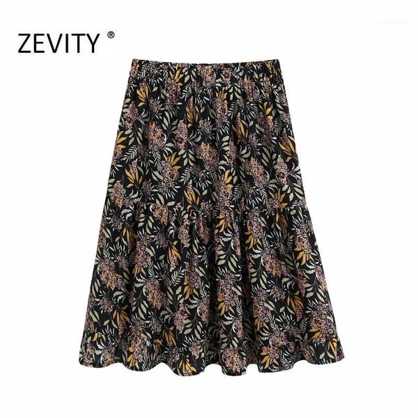 zevity new women tropical flower print golden stripe chiffon skirt faldas mujer lady elastic waist chic hem ruffles skirt qun6601, Black
zevity new women tropical flower print golden stripe chiffon skirt faldas mujer lady elastic waist chic hem ruffles skirt qun6601, Black