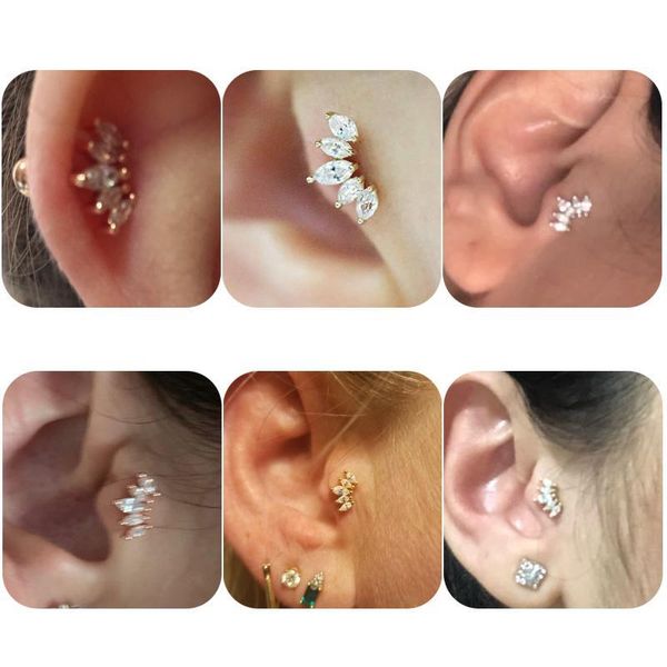 1pc steel barbells cz crown ear tragus stud conch piercing helix earring cartilages crystal rings women gift for body jewelry q jllnil, Silver
1pc steel barbells cz crown ear tragus stud conch piercing helix earring cartilages crystal rings women gift for body jewelry q jllnil, Silver