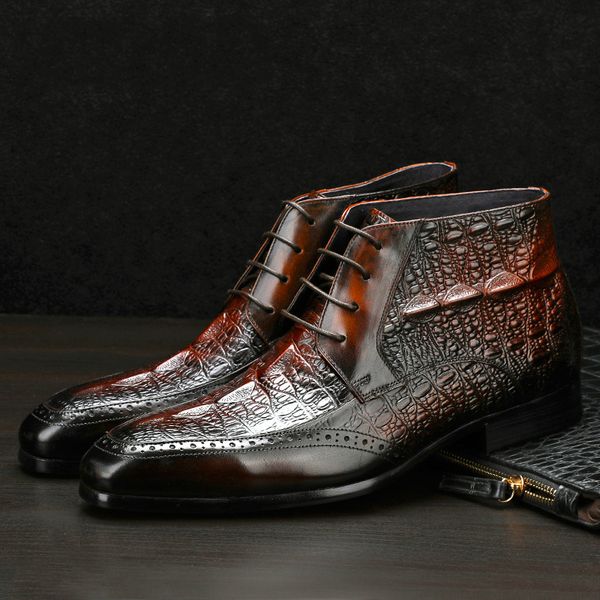 of italian design men party club night wear genuine vintage leather shoes big size ankle boot pointed toe short male boots f802, Black
of italian design men party club night wear genuine vintage leather shoes big size ankle boot pointed toe short male boots f802, Black