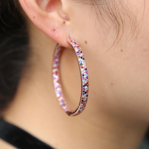 2021 latest rose gold color hoop earring new arrival luxurious 50mm hoop paved multi colorful cz stone fashion big for lady, Golden;silver
2021 latest rose gold color hoop earring new arrival luxurious 50mm hoop paved multi colorful cz stone fashion big for lady, Golden;silver
