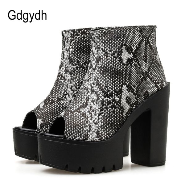 gdgydh snake print women boots high heels platform with zipper open toe spring shoes female nightclub party shoes t200425, Black
gdgydh snake print women boots high heels platform with zipper open toe spring shoes female nightclub party shoes t200425, Black