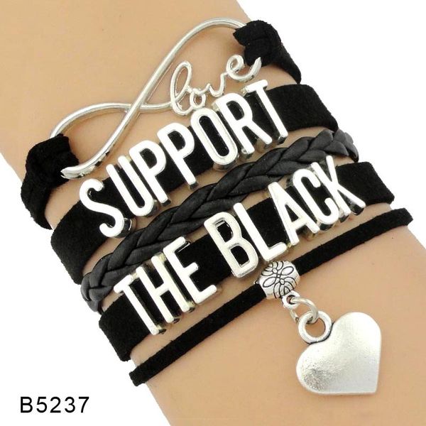 power lives black matter multilayer leather classic rope bangle bracelet jewelry gift, Golden;silver
power lives black matter multilayer leather classic rope bangle bracelet jewelry gift, Golden;silver