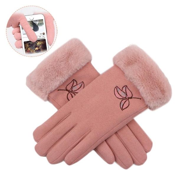 five fingers gloves women winter outdoor driving touch screen leaves embroidery thick plush lined thermal stretch mittens hand warmer, Blue;gray
five fingers gloves women winter outdoor driving touch screen leaves embroidery thick plush lined thermal stretch mittens hand warmer, Blue;gray