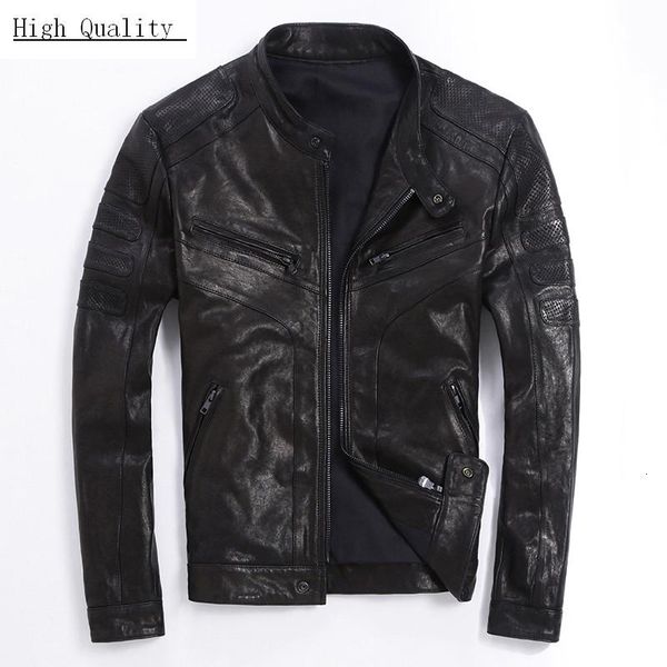 autumn quality goat skin genuine leather vintage motorcycle biker jackets men's black slim real leather jacket coats cool men
autumn quality goat skin genuine leather vintage motorcycle biker jackets men's black slim real leather jacket coats cool men