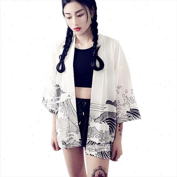 2021 vintage japanese harajuku style waves and wind dragon japanese kimono print cardigan summer women clothings blouse, White
2021 vintage japanese harajuku style waves and wind dragon japanese kimono print cardigan summer women clothings blouse, White