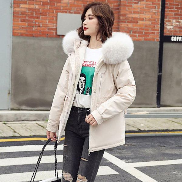 2020 new korean slim jacket women thick winter cotton liner warm down padded coat female student big fur collar hooded parker 361, Black
2020 new korean slim jacket women thick winter cotton liner warm down padded coat female student big fur collar hooded parker 361, Black