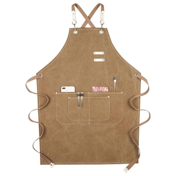 aprons chef apron cotton canvas cross back adjustable with cooking baking bib strap and large pockets
aprons chef apron cotton canvas cross back adjustable with cooking baking bib strap and large pockets