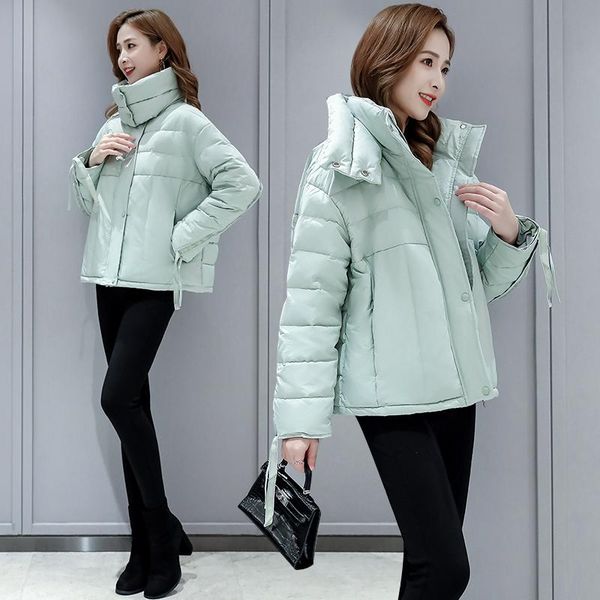european station autumn and winter new women's short fashion thickened bright face small white down down jacket, Black
european station autumn and winter new women's short fashion thickened bright face small white down down jacket, Black
