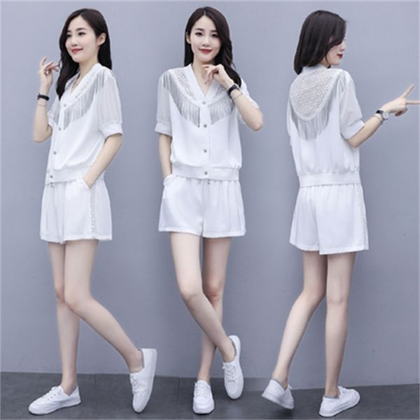 in fashion piece defines sets of women's femme match casual shorts two pieces summer clothes female 22tm, White
in fashion piece defines sets of women's femme match casual shorts two pieces summer clothes female 22tm, White