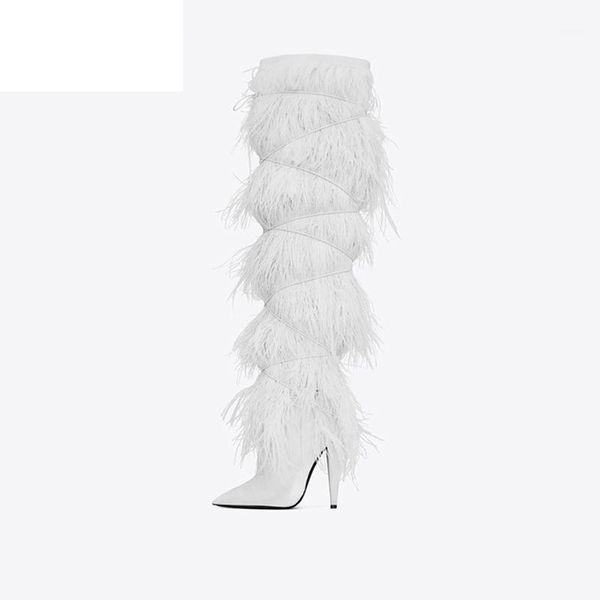 feather boots ostrich hair high heel pointed toe european and american large size shoes 2020 new fashion1, Black
feather boots ostrich hair high heel pointed toe european and american large size shoes 2020 new fashion1, Black