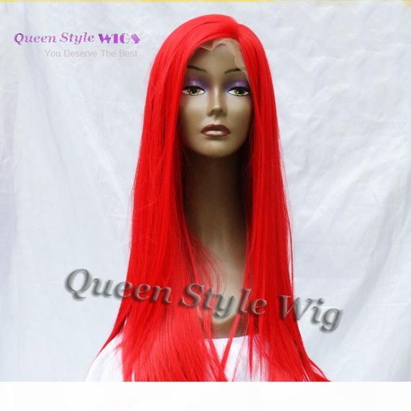 mermaid bright red color cosplay wig long silky straight fire red hair synthetic glueless lace front wig, Black
mermaid bright red color cosplay wig long silky straight fire red hair synthetic glueless lace front wig, Black